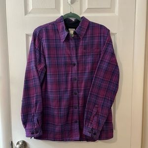 L.L. Bean Fleece lined Flannel shirt
